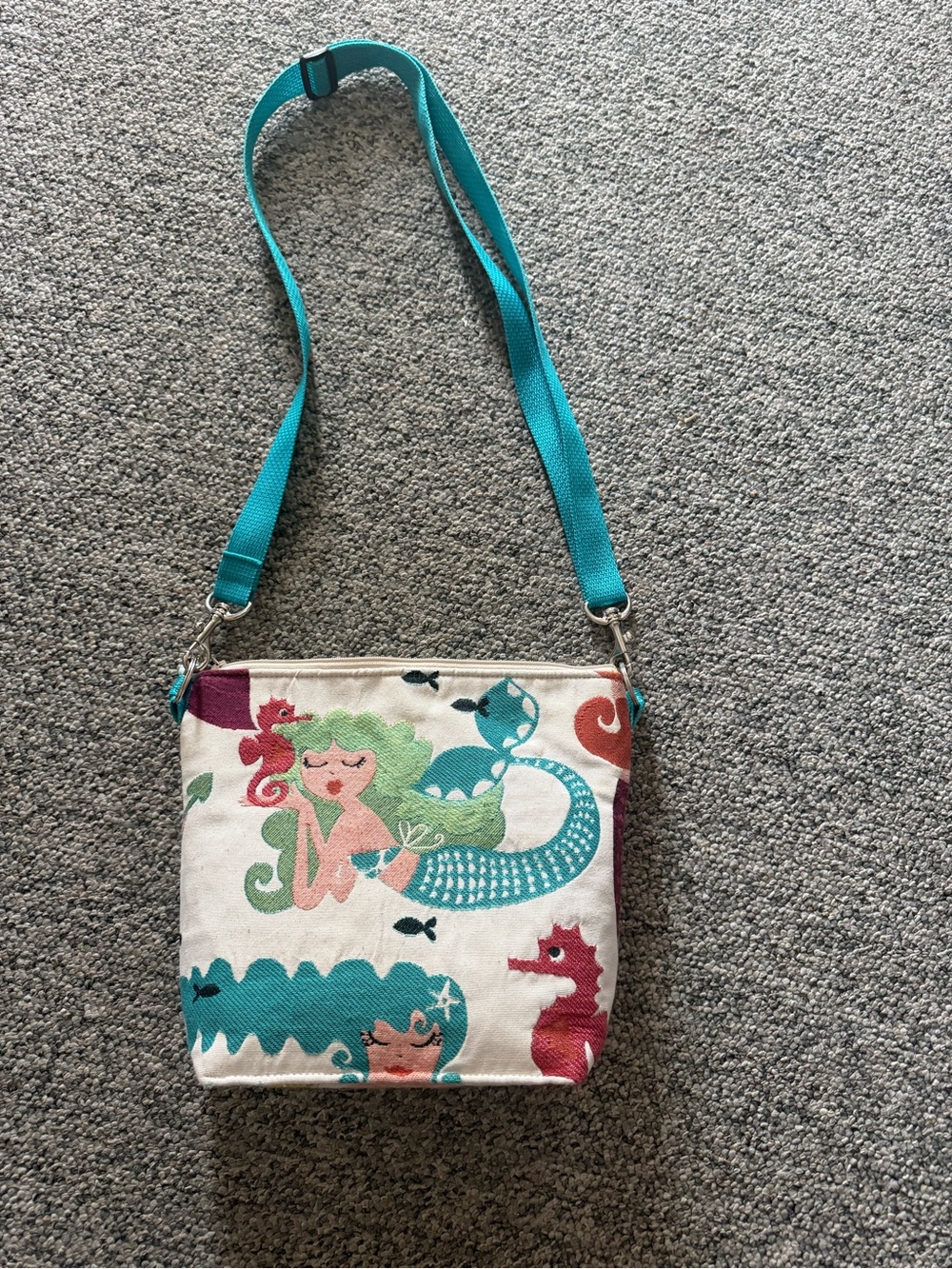 Teal Mermaid Crossbody Bag - Unknown Brand
